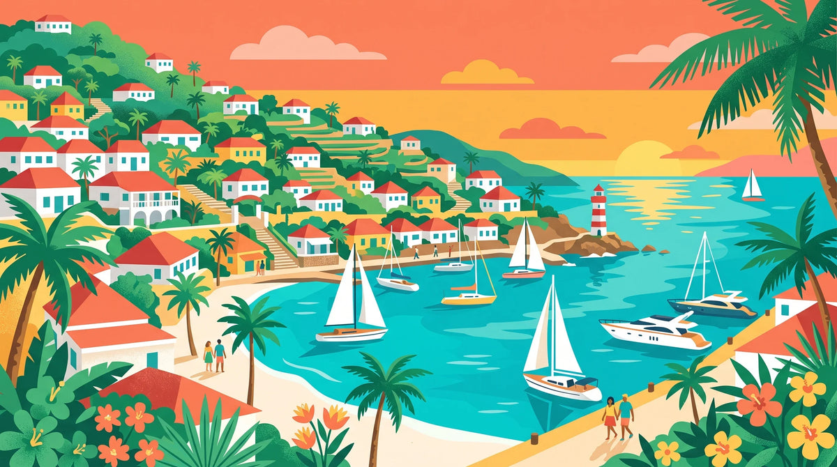 Saint-Barth en affiches : Gustavia, plages et paysages à afficher chez soi